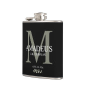 Flasques Eucalyptus Floral Monogramme Groom (Gauche)