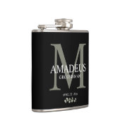 Flasques Eucalyptus Floral Monogramme Groom (Droite)