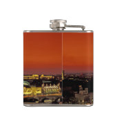 Flasques Europe, France, Paris. Vue coucher de soleil sur E (Dos)