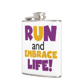 Flasques Exécuter Embrasser la vie violet jaune (Gauche)