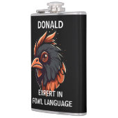 Flasques Expert en Fowl Language, Rooster's Head. Poche (Gauche)