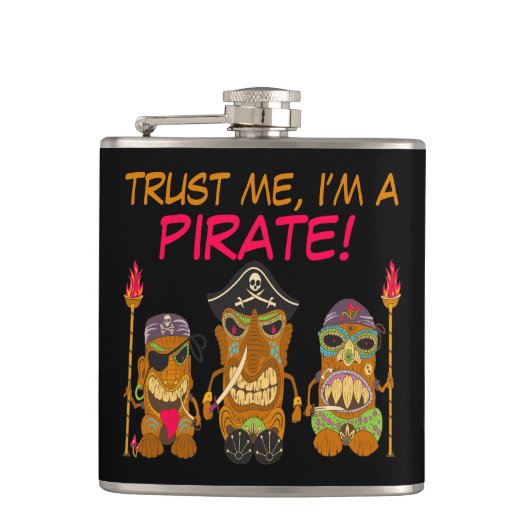 Flasques Faites-moi confiance, je suis un pirate, Funny Tik (Devant)