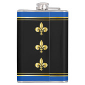 Flasques Faites votre propre blason Unicorn Emblem Bleu (Dos)