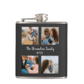 Flasques Famille personnalisée 4 photo collage modèle (Devant)