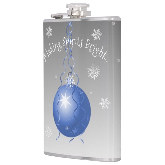 Flasques Fancy Bleue Fancy Flamme d'ornement de Noël (Gauche)