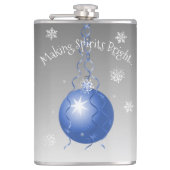 Flasques Fancy Bleue Fancy Flamme d'ornement de Noël (Devant)