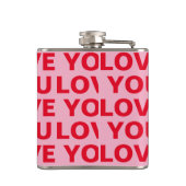 Flasques Fancy Romantic Rouge & Rose Amour Vous Motif (Dos)