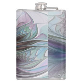 Flasques Fantaisie Abstraite Moderne Fleur Fractale Colorée (Dos)