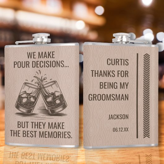 Flasques Fantaisie de Groomsmen