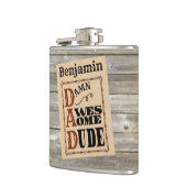 Flasques Fantastique Dude Western Thème Personnalisé Nom Fl (Gauche)