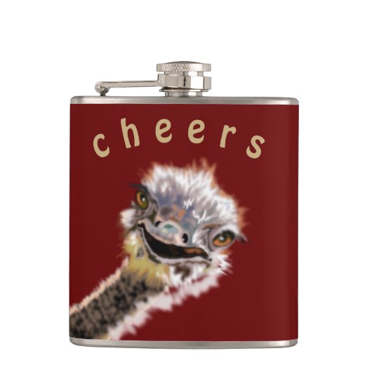 Flasques Fausse Fausse Fièvre Ostrich Cheveux - Texte Perso (Devant)