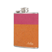 Flasques Faux Cuir rose et orange (Gauche)