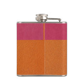 Flasques Faux Cuir rose et orange (Dos)