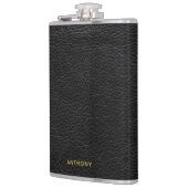 Flasques Faux Distressed Black Leather Look (Gauche)