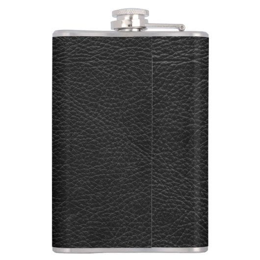 Flasques Faux Distressed Black Leather Look (Dos)