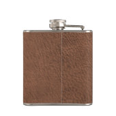 Flasques Faux Leather Brown Graduation Cadeau (Dos)
