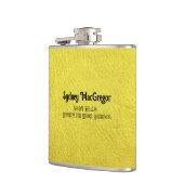 Flasques Faux Leather Jaune Fille Cadeau Grad (Gauche)