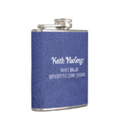 Flasques Faux Leather Navy Blue Graduation Cadeau (Droite)