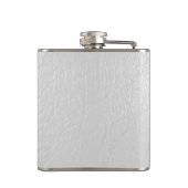 Flasques Faux Monogramme En Cuir Blanc Flexible En Acier In (Dos)