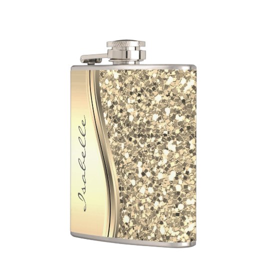 Flasques Faux Parties scintillant en argent Glam Bling Méta (Gauche)