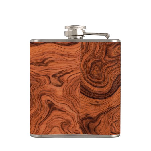 Flasques Faux Walnut Woodgrain Pattern  (Dos)