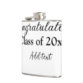 Flasques Félicitations de graduation simples clas d'ajout m (Gauche)