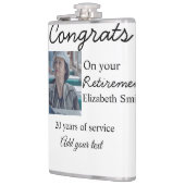 Flasques Félicitations pour votre retraite ajouter le nom d (Gauche)