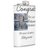 Flasques Félicitations pour votre retraite ajouter le nom d (Droite)