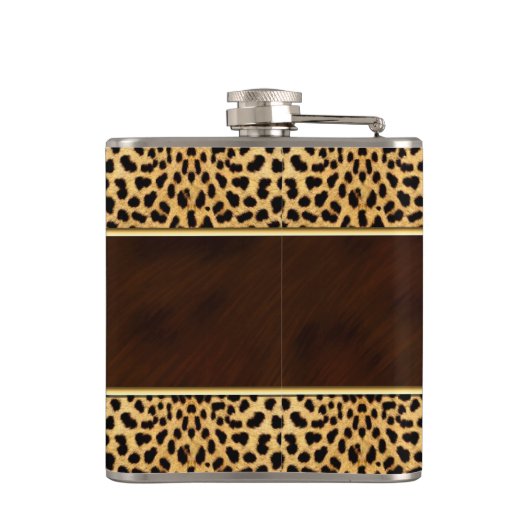 Flasques Feminine Cheetah Print with Name (Dos)