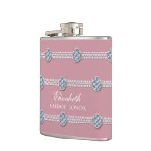 Flasques Femme Chic Elegant Diamond Pearl Bridesmaid (Gauche)