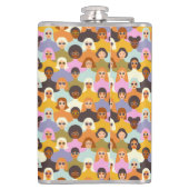 Flasques Femmes rétrogrades du Motif mondial (Dos)