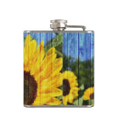 Flasques Fence painted de Sunflowers (Dos)