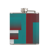 Flasques Fenêtres en blanc bordeaux turquoise (Dos)