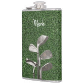 Flasques Fer de golf sur herbe verte (Gauche)
