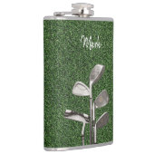Flasques Fer de golf sur herbe verte (Droite)
