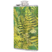 Flasques Ferne, frondes, fleuris, vert jaune doré vert (Gauche)