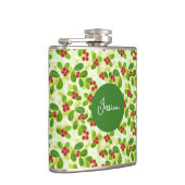 Flasques Festive Motif de fruits de canneberge, vert (Droite)