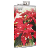 Flasques Festive Rouge Blanc Floral Poinsettia Fleurs (Droite)