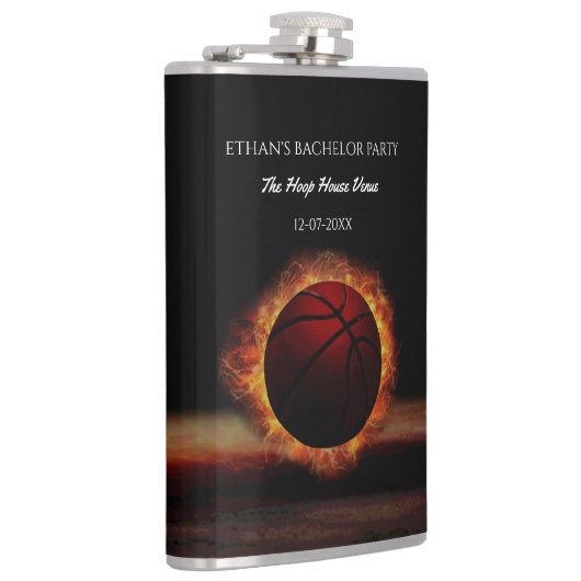 Flasques Fête à thème Black Orange Basketball week-end (Droite)