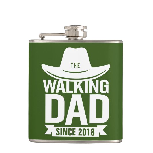 Flasques Fête des pères - Le papa qui marche depuis... (Devant)