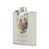 Flasques Fête des pères photo Arch moderne | Beige (Gauche)