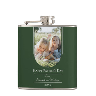 Flasques Fête des pères photo Arch moderne   Emerald Green