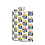 Flasques Feu d'ordinateur - Fiole enveloppée de vinyle (Gauche)