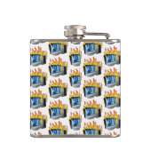 Flasques Feu d'ordinateur - Fiole enveloppée de vinyle (Dos)