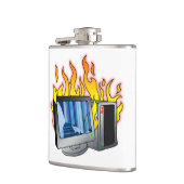 Flasques Feu d'ordinateur - Fiole enveloppée de vinyle (Gauche)