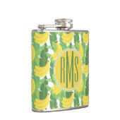 Flasques Feuille de banane et monogramme du motif | de (Droite)