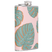 Flasques Feuille de Monstera : Motif Vintage tropical (Droite)