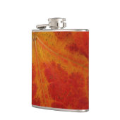 Flasques Feuille d'érable rouge Abstraite Automne Photograp (Gauche)