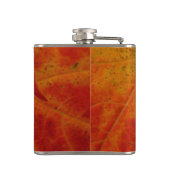 Flasques Feuille d'érable rouge Abstraite Automne Photograp (Dos)