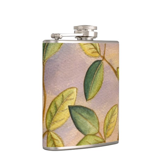 Flasques Feuille vert et jaune sur l'arrière - plan de (Droite)